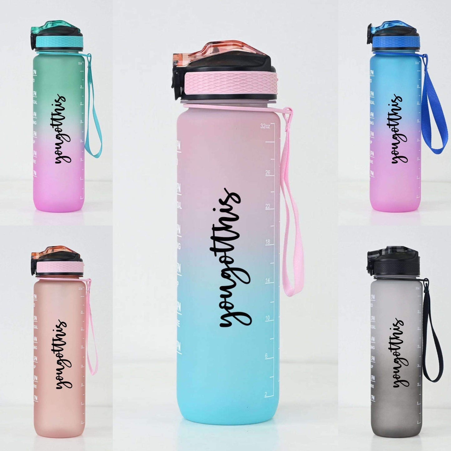 Water Bottle Pink / Green